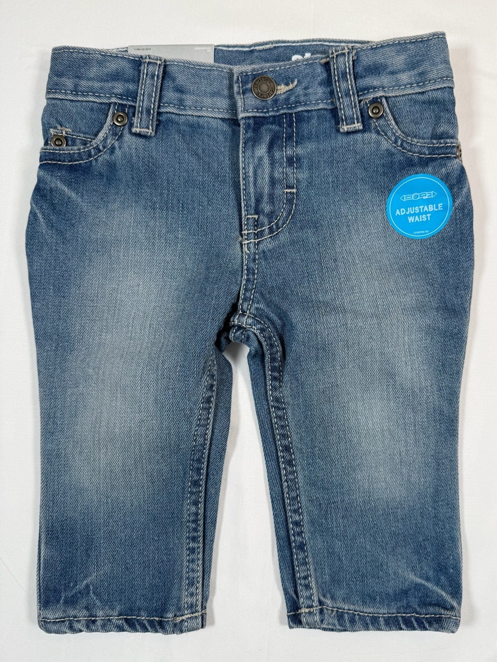 NWT CARTER’S Baby Boys Straight Fit Adjustable Waist Jeans 6M Everyday NEW